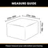 PrinceDeco Stretch Ottoman Cover Ottoman Slipcovers Square for Living Room Foot Stool Stretch Covers to Fit Ottoman
