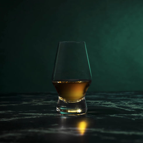 Viski Footed Crystal Scotch Glasses, Set of 2, Premium Liquor Drinking Glass, 8 oz Whiskey Bourbon Gift Set
