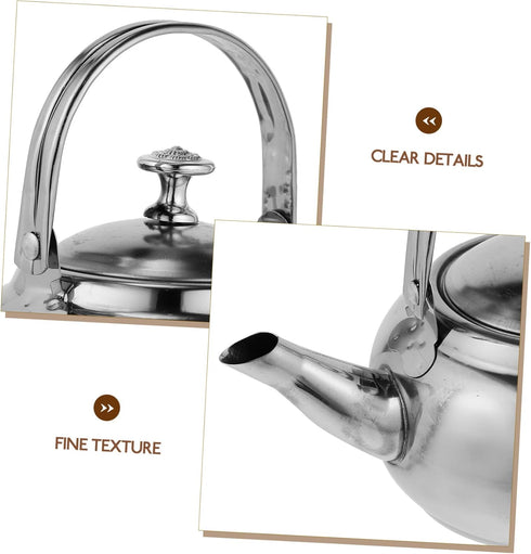 Camping Stoves Hot Water Kettle, Stainless Steel Tea Kettle for Camping Coffee Pot