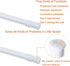 Adjustable Tension Rods Shower 12 in to 20 Small Curtain Rods, Extendable Telescopic Width Spring Bars, 2 Pack