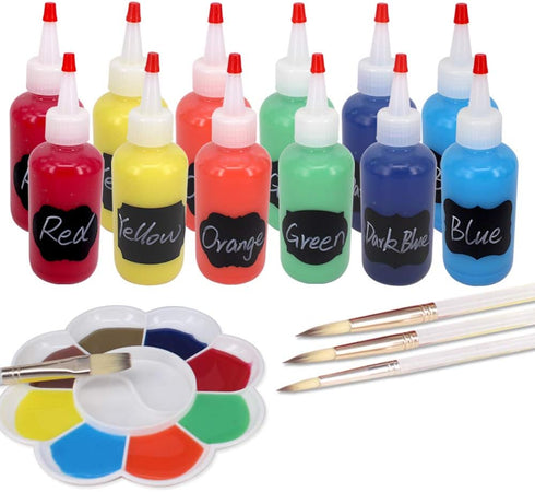 12 Pack Empty 4-Ounce Plastic Squeeze Bottles with Red Tip Caps, Multipurpose Squirt Bottle for Various Uses