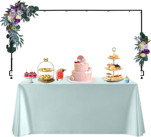 JUMKAIF 12"-39'' 47"-100" Over The Table Rod Stand with Clamps for Anniversary Christmas Wedding Birthday Party