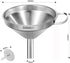 5-Inch Food Grade Stainless Steel Kitchen Funnel with Strainer Filter for Liquid Dry Ingredients, Silver