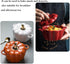 Dutch Oven Pot with Lid, Pumpkin Pottery Dessert Saucepan, Mini Baking Dish, Pumpkin-Shaped Casserole