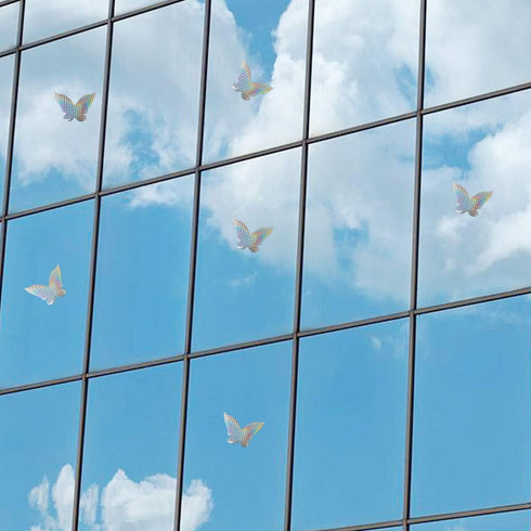 Anti-Collision Window Stickers for Birds, Glass Decals Clings to Stop Bird Strikes, 16 Pieces Butterfly