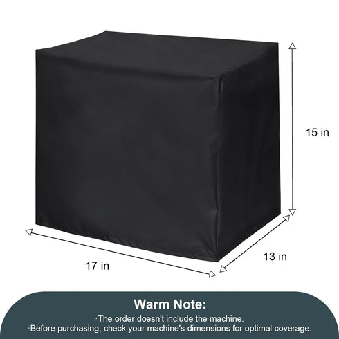 Ice Maker Cover, Universal Waterproof Shield for Rice Cooker Bread Machine and Other Countertop Appliances in Home, Garage and Office, Black