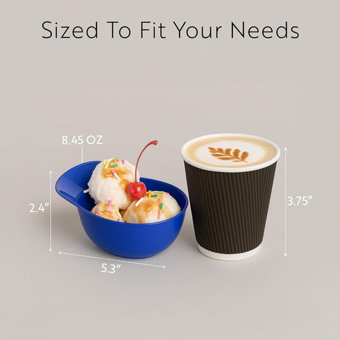 8.5 10 Restaurantware-Mini Serve Ounce Baseball Helmet Ice Cream Bowls, Disposable Sundae Bowls - Sturdy, Stylish, Blue