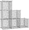 C&AHOME Cube Storage Organizer with Doors, 6-Cube Shelves, DIY Plastic Modular Bookshelf,
