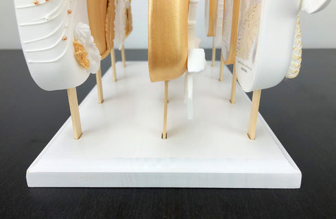 Wood Cakesicle Stand Display, 12 Count Popsicle Sticks Holder for Dessert Table at Wedding, Shower, Birthday Parties