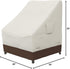 35"x 28" AmazonBasics Outdoor Patio High-Back Chair Cover, Beige/Tan