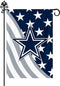 Welcome Decorations Garden Flag, Double Sided Football Sport Fans House Flag 12 X 18 Inch (Blue Stripe)