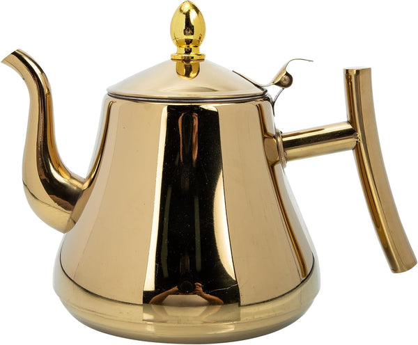 BESTOYARD Stainless Steel Teapot, Camping Pitcher with Lid, Whistling Kettle, Large Capacity Tea Pot for Hotel Supplies