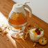 Ahhute Honey Dispenser, No Drip Glass Maple Syrup Dispenser with Stand, Reusable Honey Jars, Easy Pour Honey Pot