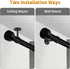 TOKPLNU Ceiling Curtain Rod Brackets, Heavy Duty Stainless Steel Holders, 3 Pack Black Rod Bracket Support