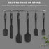 NileHome Silicone Spatula Set, 6 Pieces Food Grade Kitchen Utensils with Silicone Brush, Heat Resistant BPA-free Rubber