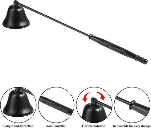 Kirecoo Candle Snuffer Extinguisher, Polished Stainless Steel Wick Flame Snuffer with Long Handle