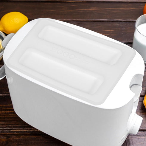Silicone Toaster Dust Cover, 2 Slice Electric Bread Maker Lid, White Toaster Machine Top Cover Accessories