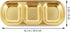 DOITOOL 2Pcs Stainless Steel Dipping Bowls, 3 Compartment Appetizer Serving Tray for Soy Sauce, Ketchup, BBQ (Gold)