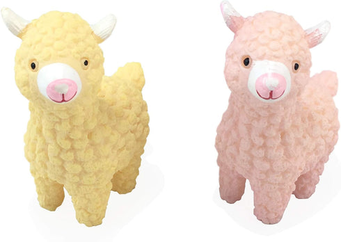 2pcs Resin Mini Alpacas, Miniature Figurines, Accessories, Animals for Fairy Garden, Plant
