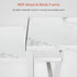 White Marble Kitchen Counter Shelf Organizer, Set of 4 Stackable 2 Tier Risers for Books, Monitor, Cabinet Space