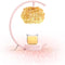 Yeuslor Pink Candle Warmer Lamp for Jar Candles with Adjustable BrightnessTimerHandcrafted CrystalWooden