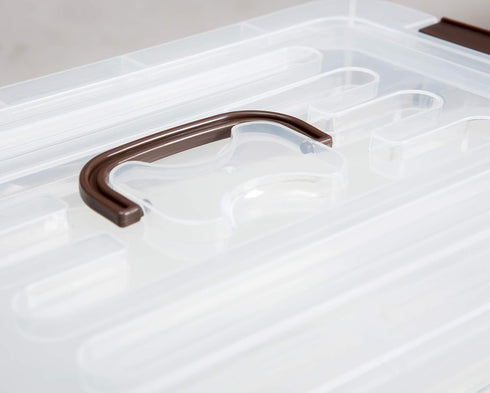 Plastic Storage Latch Bins with Lids, 8 Packs 6Qt Stackable Storage Boxes for Organizing