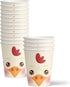 Chicken Birthday Party Supplies Set, Tableware Kit for 16, Plates, Napkins, Cups