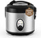 Macook Stainless Steel Rice Cooker with Steamer, 4-Cup Uncooked (1.0L)/8-Cup Cooked, Electric