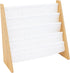 4-Tier Humble Crew Kids Bookshelf, Natural Wood/White - Premium Book Shelf for Kids Rooms with Four Deep Pockets