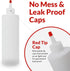 16 oz. 10 Pack 16 Reli. Plastic Squeeze Bottles, | | Condiment Squeeze Bottles for Sauces | Clear w/Red Tip Cap | Ounce