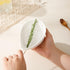 Dneuoir Herb Stripper Bowl, Ceramic Herb Peeling Bowl, Kitchen Herbs Leaf Stripping Tool, Pottery Herb Peeler for Kale