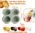 2 Pcs Air Fryer Accessories, Silicone Muffin Pans for Baking Non-Stick Food-Grade Air Fryer Liners with 16 Disposable Paper Coated Baking Cups by Jaxbo