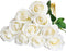 DuHouse 10pcs Fake Roses Artificial Silk Flowers Faux Rose Flower Long Stems Bouquet for Wedding Centerpiece Party Home