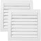 Vent Systems 4'' Inch White Pack of 2 Air Vent Covers for Dryer Vents and Bathroom Exhaust, Black Louvered Cover
