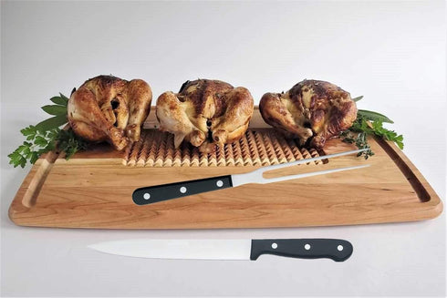 Carving Knife Set for Meat, Set of 2 Stainless Steel Slicer and Fork for BBQ Tools