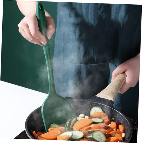 Zerodeko 1 Set Silicone Spatula Cooking Spatula, Slotted Skimmer, Nonstick Silicone Spoon, Colander Drain Tool