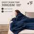 50"x60" 300GSM Cozy LaSyL Fleece Throw Blanket for Couch Dark Blue - Soft Plush Fuzzy Flannel Blanket - Lightweight