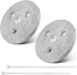 Zinc Anode Weight Plate - Anti-Corrosion and Electrolysis, Protects Metal Components in Salt System Pool (2 Pack)
