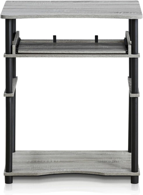 Furinno 10016GYW/BK Home Laptop Notebook Computer Desk, French Oak Grey/Black