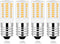 E17 Light Bulb 3000K Warm White - T5 Intermediate Base Microwave LED Bulbs, 3.5W Equivalent for Refrigerator, 4 Pack