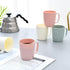 Set of 5 Coffee Mugs - 10 Ounce Unbreakable Plastic Cups with Handle, 3 Basic Colors, Dishwasher Safe