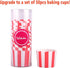 Webake 50pcs 6oz Paper Baking Cups, Red Cupcake Liners for Popcorn, Muffin Case, Movie Party Decorations