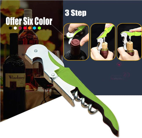 Professional Waiter Corkscrew Wine Openers Set, 4 PCS, Upgraded Heavy Duty Stainless Steel Hinges for Restaurant Waiters