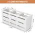 Ayiaren Wooden Silverware Cutlery Holder, White Flatware Caddy for Party, Kitchen Utensils Organizer for Table