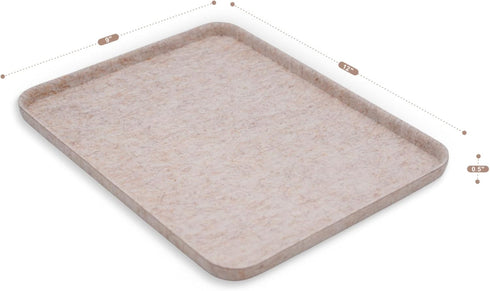 Welaxy Felt Tray Lid for Storage Bins, Drawer Organizer Bin Cap of the Box (M, Oatmeal Lid)