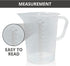 Appletofu Plastic Graduated Measuring Pitcher, 2000ml Large Cylinder with Handle and Pour Spout