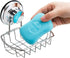 SANNO Suction Soap Dish with Hooks | Soap Holder Saver Tray for Shower, Bathroom, Tub, Kitchen Sink