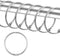 24 Pack Rust Proof Shower Curtain Rings, Circular Decorative Hooks for Bathroom, Metal Rings for Shower Curtain (Chrome)