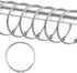 24 Pack Rust Proof Shower Curtain Rings, Circular Decorative Hooks for Bathroom, Metal Rings for Shower Curtain (Chrome)