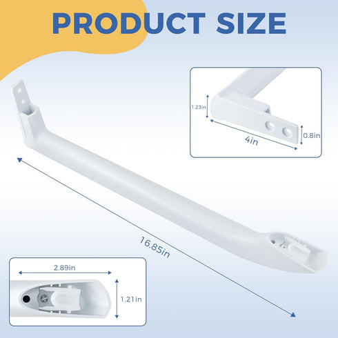 AMI PARTS 5304486359 5304506469 Refrigerator Door Handle (Right) Fit for Fri-gidaire Refrigerator Replace 242059501 242059504 5304504507 4392806 AP6036330 PS11731975 EAP11731975